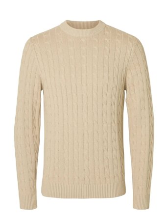 Slhryan Structure Crew Neck Grey Selected