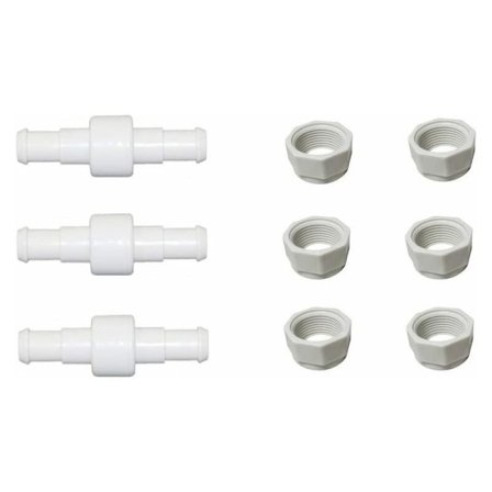 6PCS Slangmutter D20(2st)+D15(4st) Pool Slang Swivel Kopplingar Kompatibel med Polaris 280/180/380/480/3900 Pool Crawler