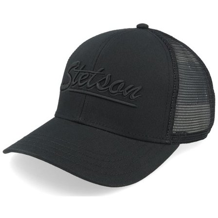 Stetson - Svart trucker Keps - Baseball Monochrome Black Trucker @ Hatstore