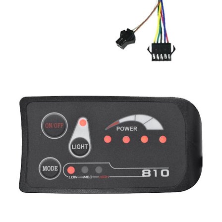 S810 E-cykel Meter LED-display Ip65 36v Uart Til Elektrisk Cykel Elektrisk Cykel Meter(sm 5+2pin)