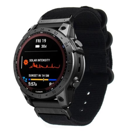 För Garmin Fenix ​​7X Tre-rings stålspänne Nylon watch