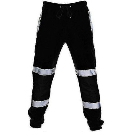 Sikkerhetsarbeidsbukser for voksne med høy synlighet, elastisk midje og svettebukser