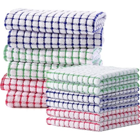 6-pakning vaffelmønstrede håndklær/ansiktskluter/hodeklær, 28*40cm, myke, absorberende, multifunksjonelle håndklær