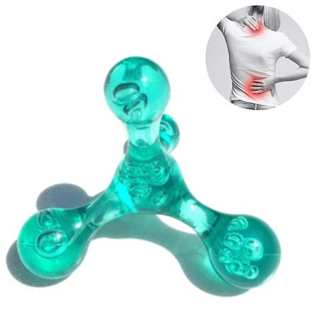 massager|Manuaalinen tasapaino neljän pallon hieroja - Läpinäkyvä neljän pallon vihreä