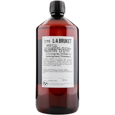 L:A BRUKET 076 Dishwashing Soap Lemongrass/Rosemary 1000 ml, Tøj & Bolig, Husholdning, Rengøring