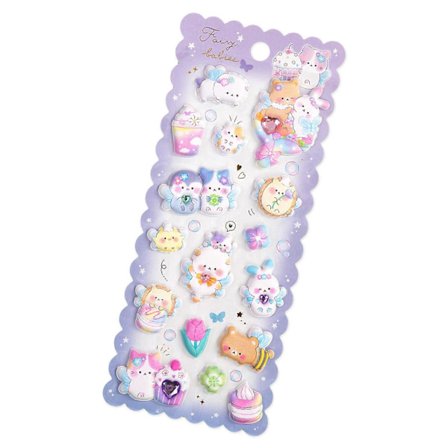 3D Djurklistermärke för Barn Lärare Belöningsklistermärke Djurskum Klistermärke Självhäftande Scrapbook Klistermärke för Konst Hantverk Journal[D]