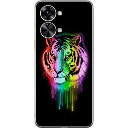 Oneplus Nord 2t Genomskinligt Skal Neon Tiger