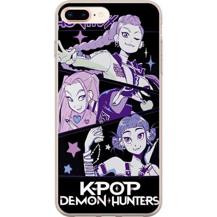 Kompatibelt Mobilskal till Apple Apple iPhone 7 Plus Kpop Demon Hunters Huntrix Trio Flickor Lila stjärnor Retro Idol Konst