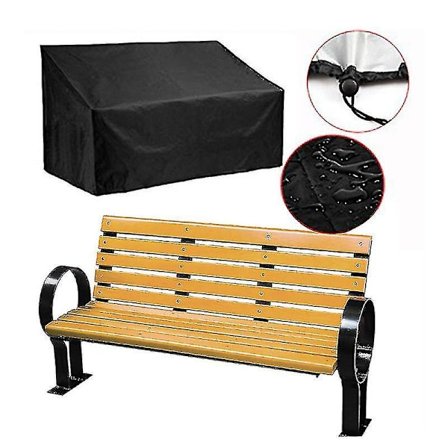 3-seters utendørs hagepark terrassebenk vanntett støvdeksel sofa stol bord støvdeksel(162*66*89cm)