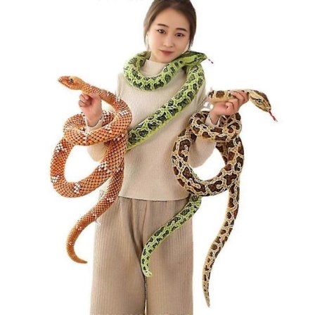 100% Ny - Kæmpe Boa Constrictor Stor Udstoppede Dyr Slange Plys Realistisk Legetøj 80 Tommer
