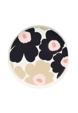 Marimekko Unikko Plate 20cm Serveringstillbehör Unisex Grå 20