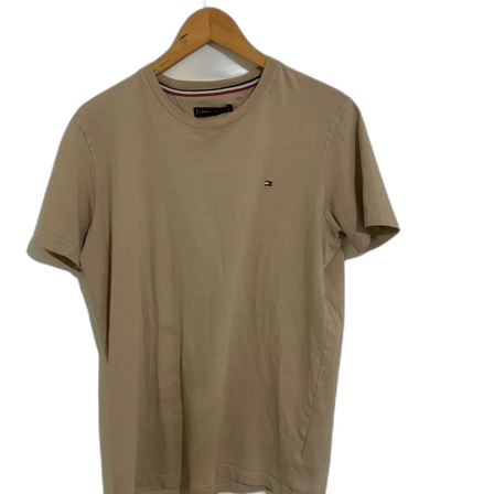 Beige t-shirt från Tommy Hilfiger