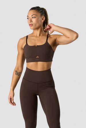ICANIWILL - Stride Strappy Sportsbra Dark Brown - Sport-BH - Dam - Träningskläder från ICIW