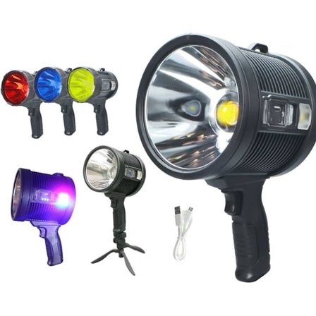 Laddningsbar LED-ficklampa, 59100 Lumen Super Ljus LED-söklampa