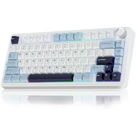 AULA F75 75 % trådlöst mekaniskt tangentbord, hot-swappable krämigt tangentbord, försmorda skördebrytare, 2,4 GHz/Typ-C/BT5.0