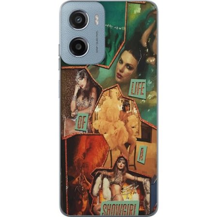 Kompatibel Mobilcover til Motorola Motorola Moto G05 Taylor Swift Livet som Showgirl - Gylden Showgirl med Hat og Glamour