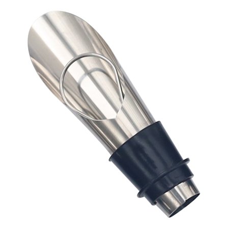 2-pack Vinkork Hällpip, Droppfri Kork kompatibel med Vin, Sprit och Oljeflaska i Rostfritt Stål, Sommelier Pip Luftning, Droppfri Hällning