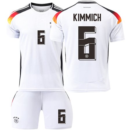 Tyskland Hjem Euro 2024 Drakt Fotballdrakt Barn Menn Kit Nr.6 Kimmich