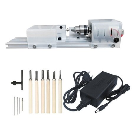 Mini tre dreiebenk maskin perle dreiebenk sliping polering perler tre bor roterende verktøy