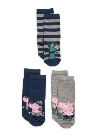 Nmmpeppapig Danilo 3P Sock Pep Blue Name It