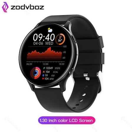 OLED Mode Smartklocka Dam Puls Blodtryck Multifunktionell Sportklocka Herr Dam Vattentät Smartwatch Kvinnor