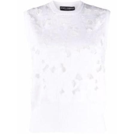 Dolce & Gabbana Sleeveless Tops Hvid, Dame