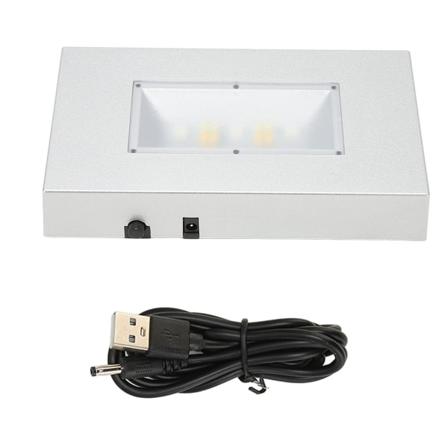 LED-ljusstativ Bas USB driven Multi Rektangulär ljusdisplaybas för Crystal Silver