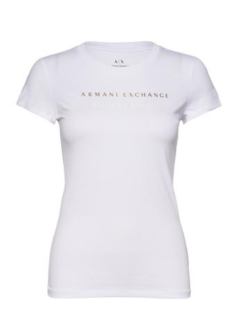 T-Shirt T-shirts & Tops Short-sleeved Svart Armani Exchange*Betinget Tilbud