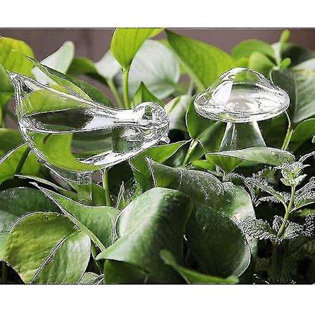 2 Pak Plantevandingsløg Glas Selvvandede Pinde Vandkugle Automatisk Vandingsanordning Til Indendørs & Udendørs Planter, Fugl & Svampe