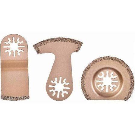 Carbide Betong Segment Sagblad, 3 Stykker Oscillerende Sirkulært Segment Sagblad Flis Tilbehør Multifunksjon Vibrerende Verktøy for Polering av Sement