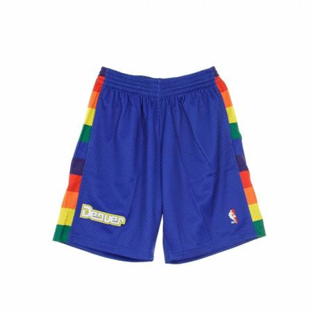 Mitchell & Ness, Pantaloncino Basket NBA Swingman Shorts 1991-92 Dennug Road Blauw, Heren, Maat:L