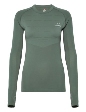 Nwlpace Ls Seamless Woman T-shirts & Tops Long-sleeved Grønn Newline*Betinget Tilbud