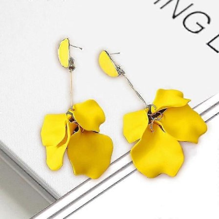 Akryl Blomsterblad Øreringe Til Kvinder Trend Luksus Lange Hænge Øreringe Eventyr Romantisk