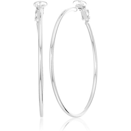 925 Sterling Silver Hoop Örhängen, Pläterade Polerade Rundade Hoop Örhängen För Kvinnor Flickor (NO.1247)