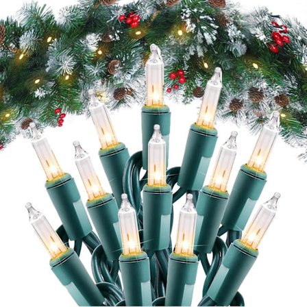 100 stk. 16-fots julelys, minilys med glødepærer, bursdag, bryllup, høytid, julepynt