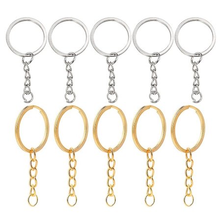 40 stk DIY nøkkelringsett Nøkkelring Nøkkelringsett Nøkkelkjeder Split nøkkelring For gave Nøkkelveske DIY