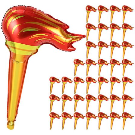 50 stk. Oppustelig Fakkel Sjov Fakkel Pustes Op til Middelalderfest Foto Prop Fakkel Legetøj