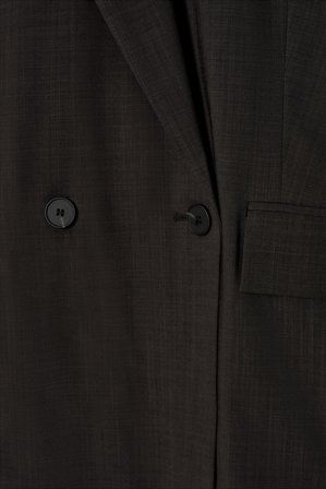 COS Women's Blazer Doppiopetto Fluido In Lana in Marrone