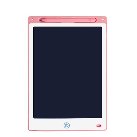 Tegneplade til børn, 12 tommer pink genanvendelig skrivetablet, magisk tavle til maling, tegning og notelister, gratis tegneserieklistermærker
