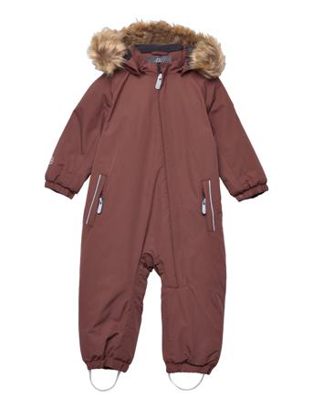 Coverall W.fake Fur, Af 20.000 Burgundy Color Kids