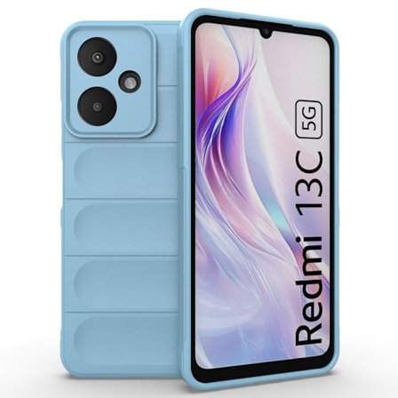 Mjukt greppformat Xiaomi Redmi 13C skal - Baby Blå