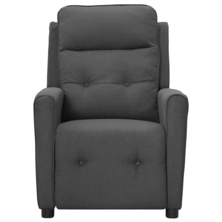 Vidaxl Reclinerfåtölj Mörkgrå Tyg Grå