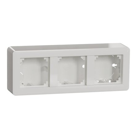 Schneider Electric Exxact Sokkelboks 3-roms, med integrert ramme Høy, Strømbrytere & vegguttak