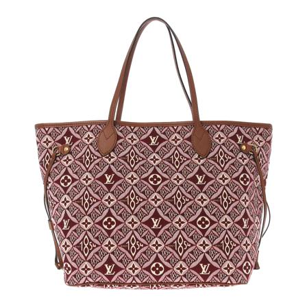 Louis Vuitton Vintage, Since 1854 Neverfull MM Fabric Canvas France Rood, Dames, Maat:ONE Size,stof