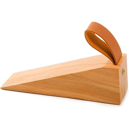 Dørstopper i træ, solid træ skridsikker dørkile, stærk og holdbar dørstopperkile, 1 stk