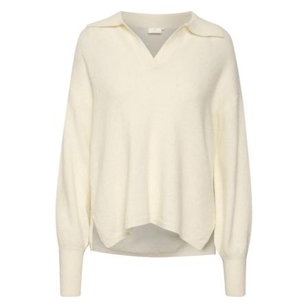 Kaffe - Stickade Tröjor & Koftor - Beige - Dam - Storlek: 2xl, Dam, Storlek: 2XL