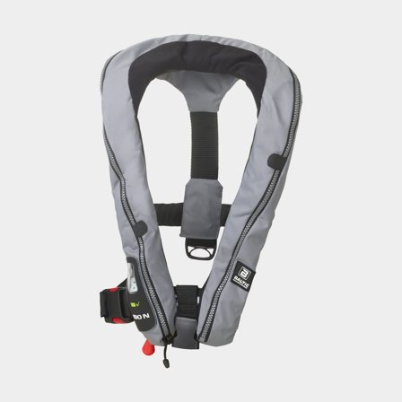 Uppblåsbar flytväst Baltic Compact 100N, automatisk, grå + kolsyrepatron 20 gram, 30 - 110 kg