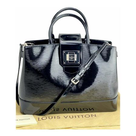 Louis Vuitton Vintage Pre-owned Louis Vuitton Håndtaske Mirabeau Gm Black Electric Epi Patent Leather Taske A689 Sort, Dame Vintage Tasker, Størrelse: