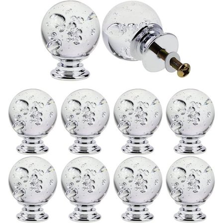 Bubble Ball Clear Crystal Glass Lådknoppar - Skåpdörrhandtag
