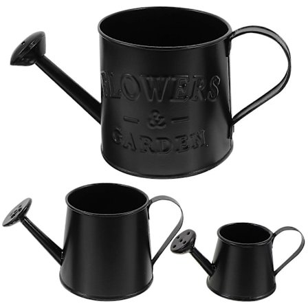 3 kpl Kukkaruukku Vintage Rauta Kukkaruukku Kirjoitettu Kukkaruukku Kastelukannun Muotoinen Maljakko Valokuvarekvisiitta